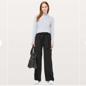 Lululemon Noir Black Wide-Leg Tie-Waist Pants